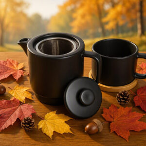 Tea for One met filter zwart